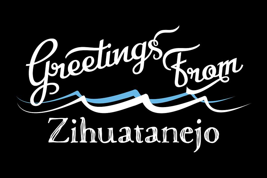 Zihuatanejo Digital Art - Zihuatanejo Mexico Water Waves by Flo Karp