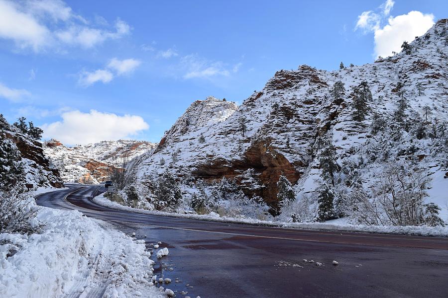 Beautiful Pine Creek Canyon along Mt Carmel Hwy,East Zion Photograph by Bnte Creations