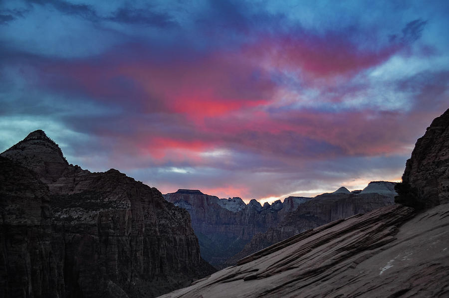 Zion Canyon Sunset Photograph by Kyle Hanson