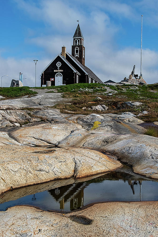 Architecture Photograph - Zion Church #2 - Ilulissat - Greenland by Stuart Litoff