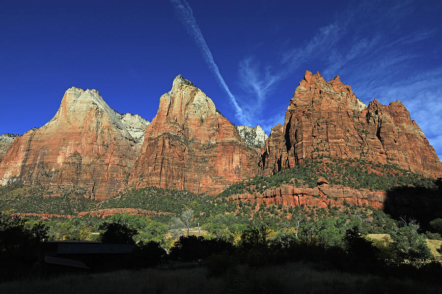 Zion National Park - Court of the Patriarchs Photograph by Richard Krebs