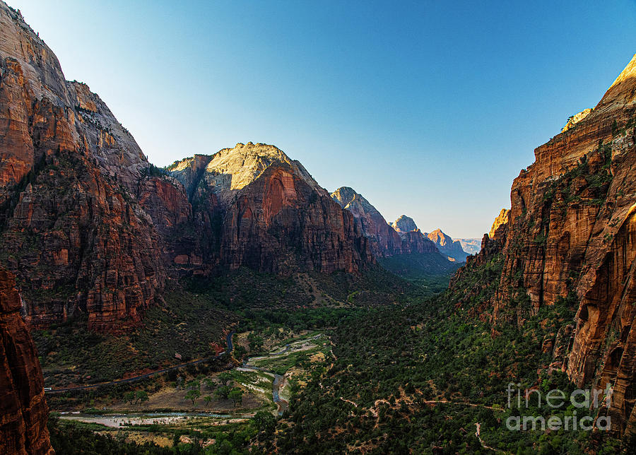 Zion National Park Virgin River Valley View Photograph