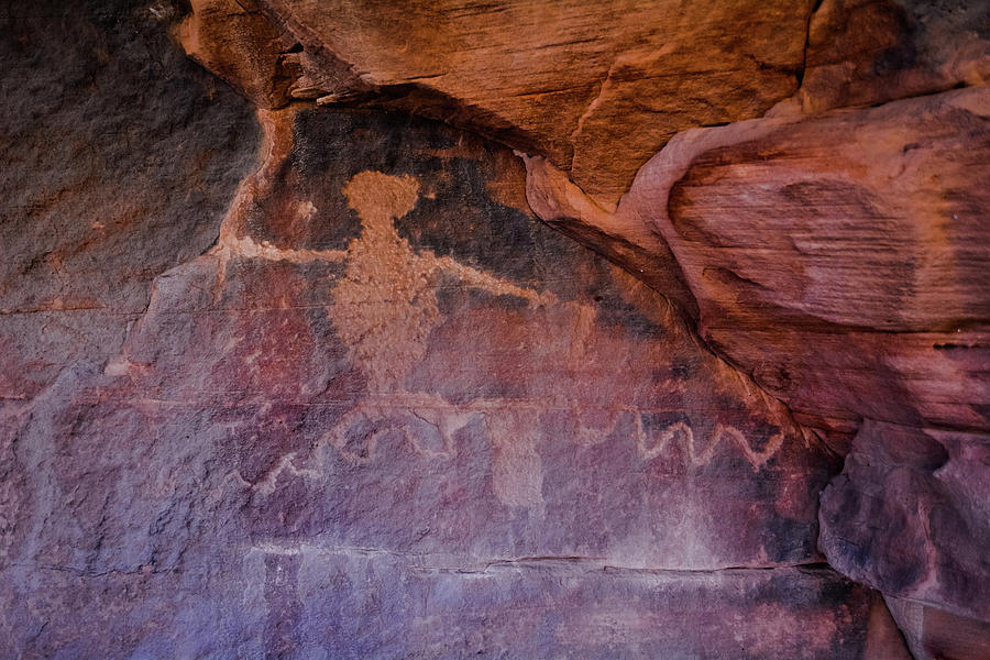 Zion Petroglyphs Photograph by Kyle Hanson