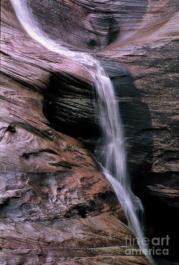 Zion Summer Waterfall Photograph by Sandra Bronstein