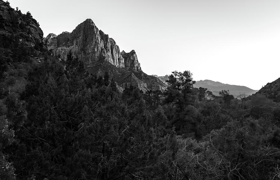 Zion Watchman Black and White Photograph by Andrew Pacheco