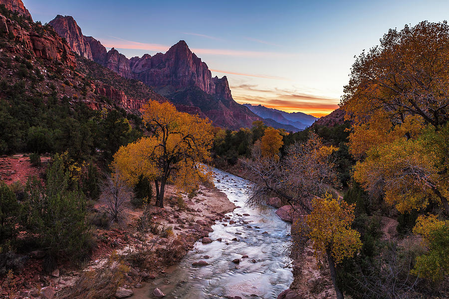 Zion Watchman Sunset Photograph by Andrew Soundarajan