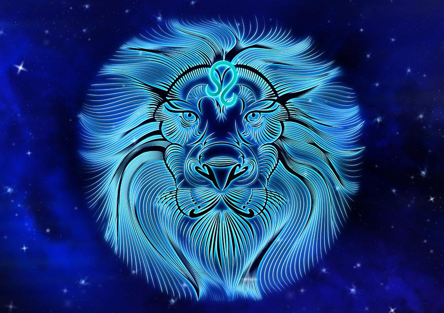 Zodiac Lion Digital Art by Adek Moses