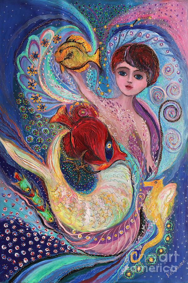 Zodiac Princes series. Pisces Painting by Elena Kotliarker