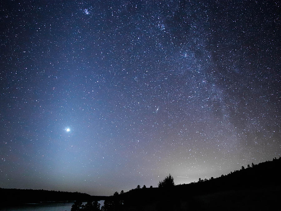 Zodiacal Light Venus Pleiades And Andromeda Photograph by Caroline ...