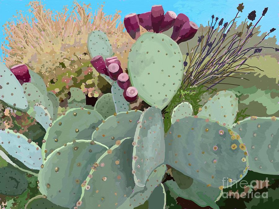 Zoes Cactus  Digital Art by Anne Marie Brown