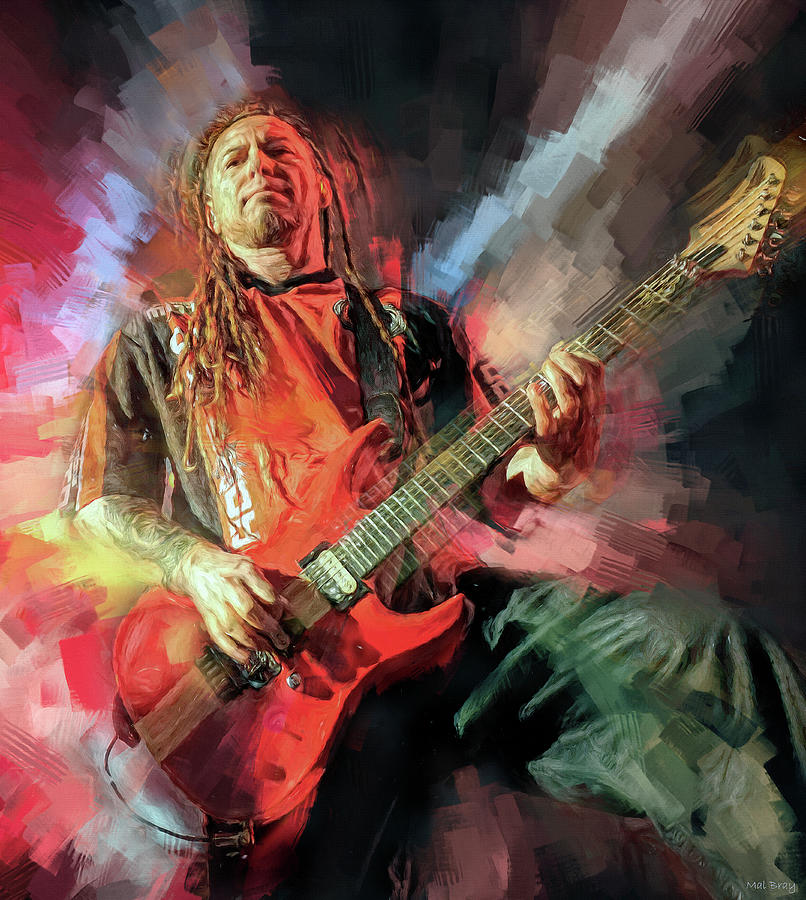  Zoltan Bathory Five Finger Death Punch Mixed Media by Mal Bray