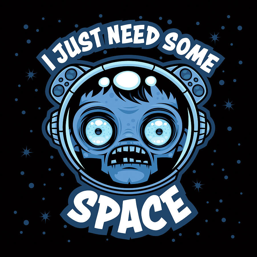 Zombie Astronaut Needs Some Space Digital Art
