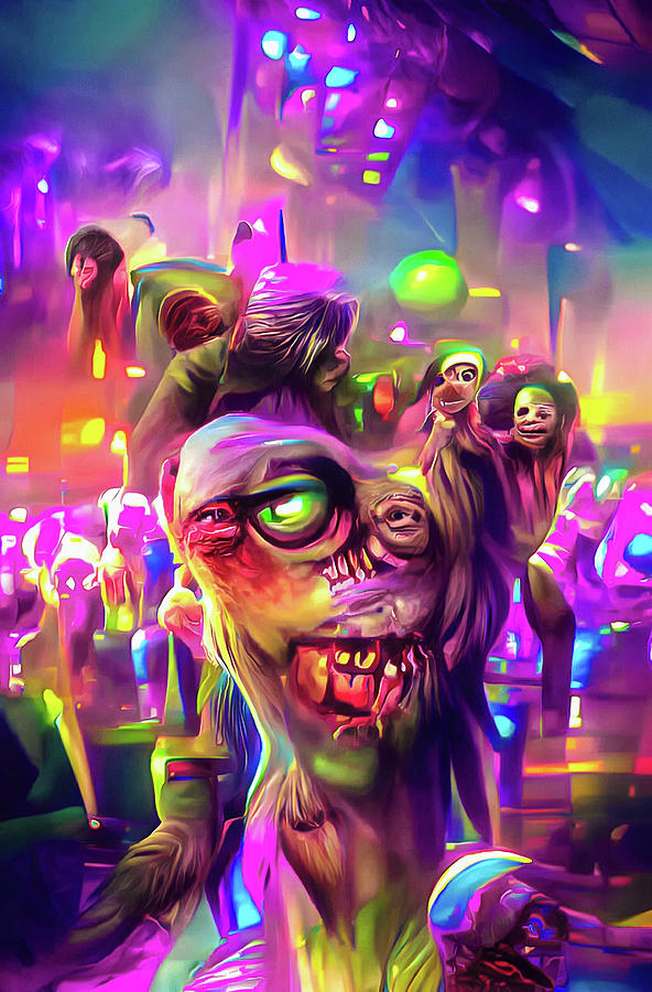 Zombie Disco 01 Digital Art by Matthias Hauser