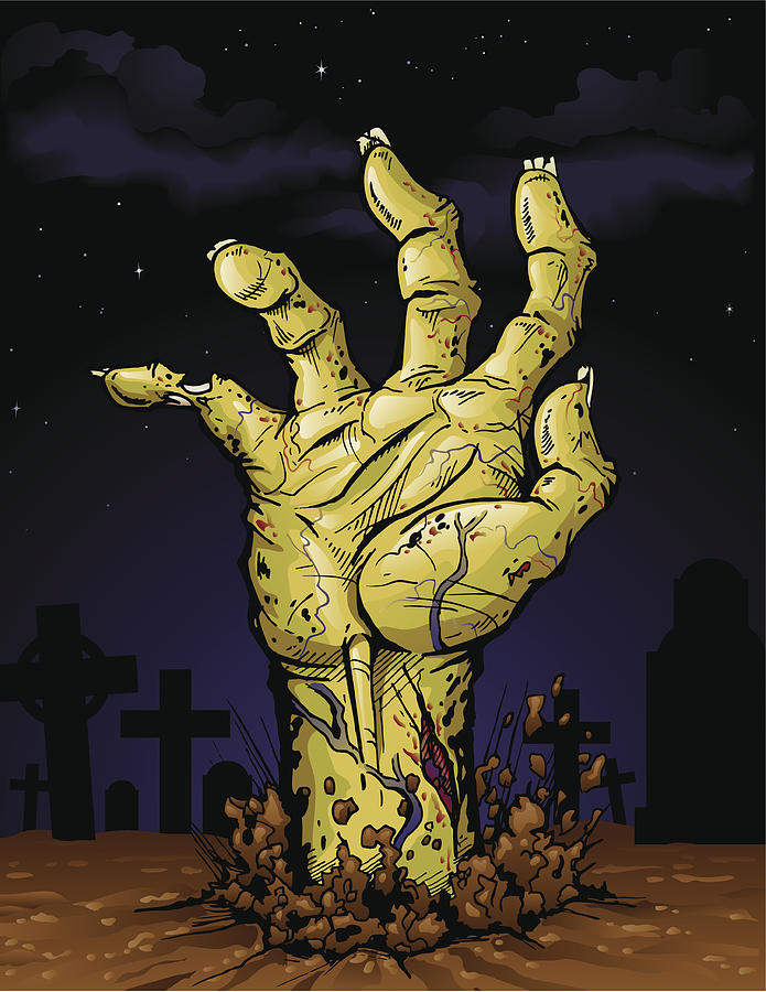 Zombie Hand Drawing by XonkArts
