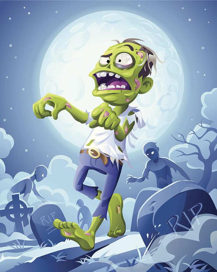 Zombie Night Drawing by Kbeis