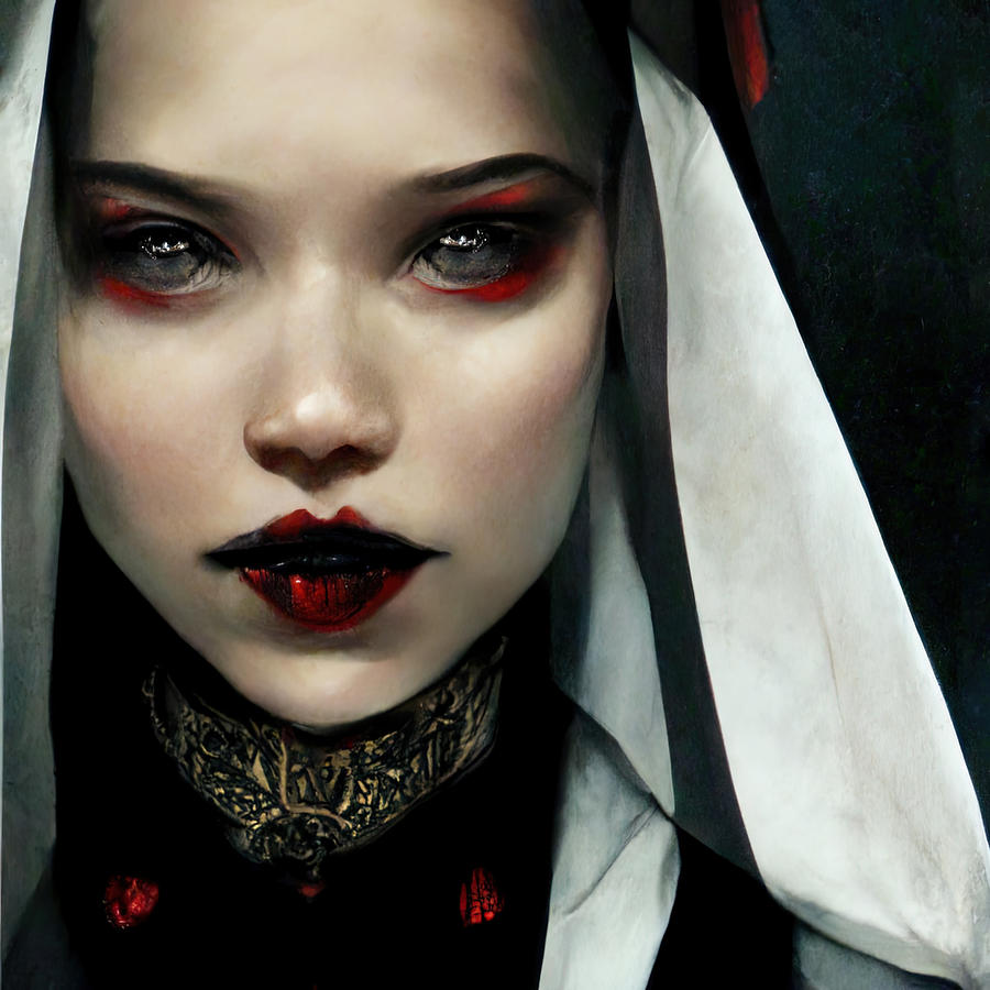 Zombie nun Digital Art by Nevena Vrachovska Fine Art America