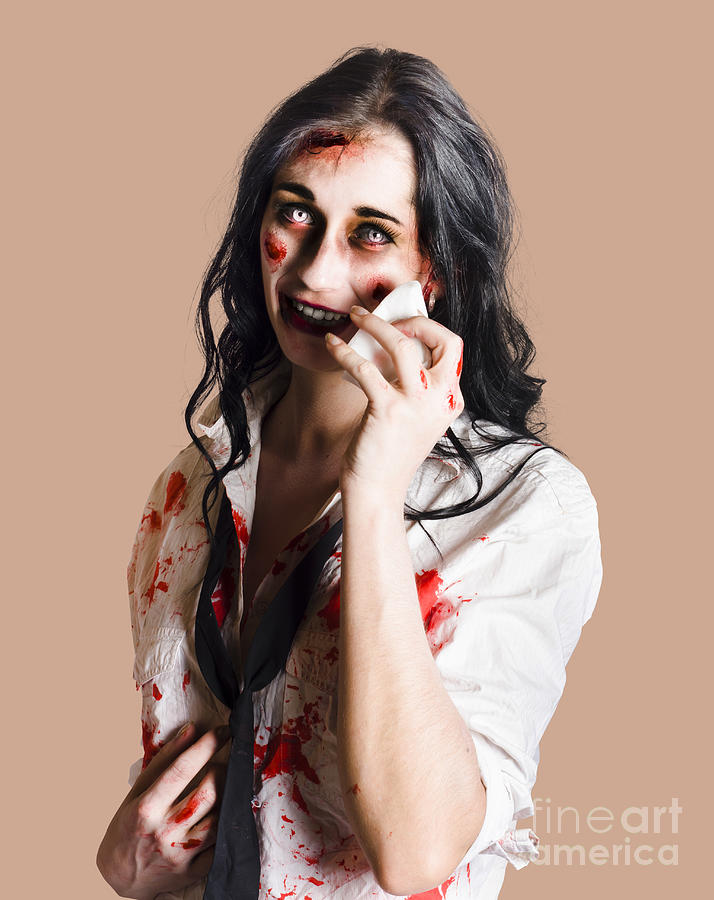 Zombie woman distressed Photograph by Jorgo Photography