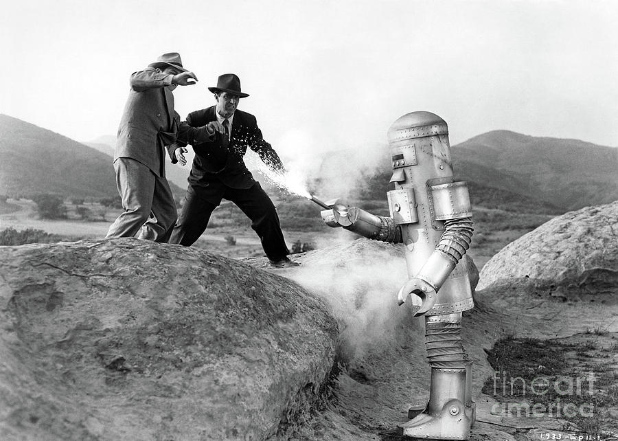 Zombies of the Stratosphere - Robot Attack1952 Photograph by Sad Hill - Bizarre Los Angeles Archive