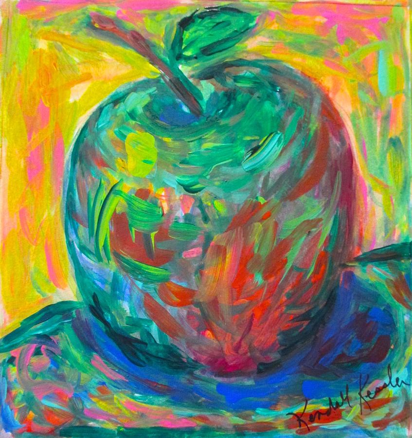 Zonky Apple Painting by Kendall Kessler