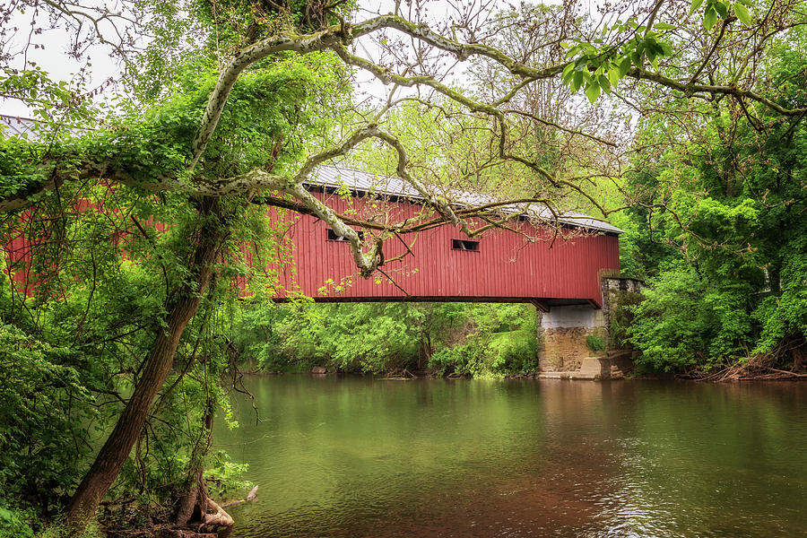 Zooks Mill Covered Bridge - Lancaster County, PA Photograph by Susan Rissi Tregoning