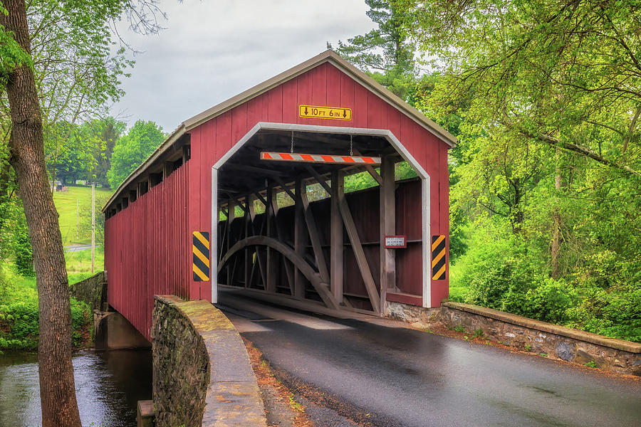 Zooks Mill Covered Bridge - Lancaster County, Pennsylvania Photograph by Susan Rissi Tregoning