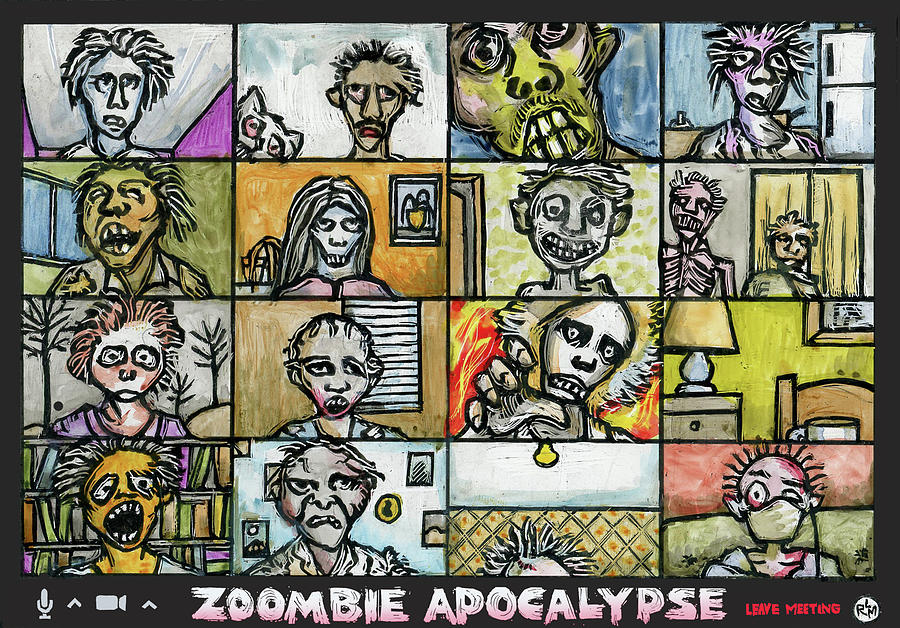 Halloween Mixed Media - Zoombie Apocalypse by Ricardo Levins Morales