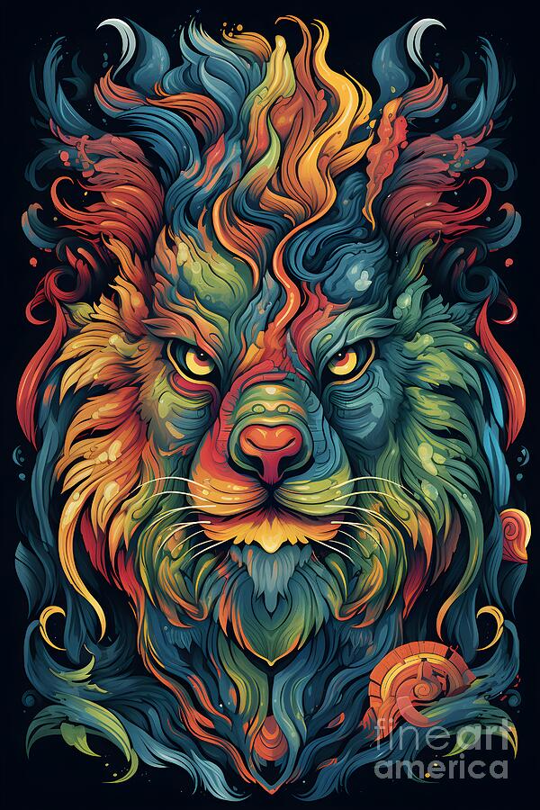 Zoomorphic Beasts - Lion Digital Art by Peter Awax - Fine Art America