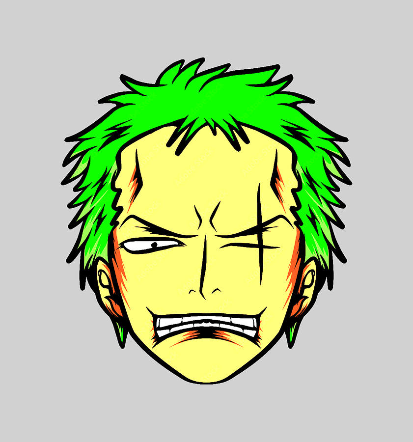 Zoro Anime Face Digital Art by Olivia Ball - Fine Art America