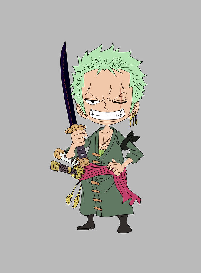 Zoro Chibi Cute Digital Art by Olivia Ball - Fine Art America