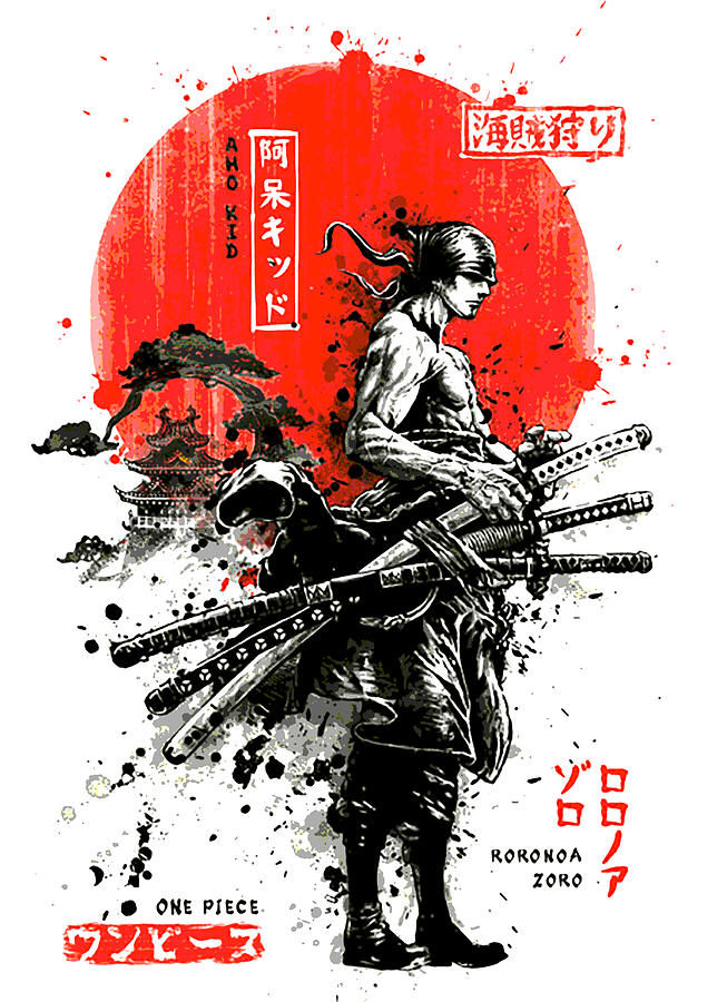 Zoro Samurai Wano Kuni Arc Digital Art By Catherine Wilson