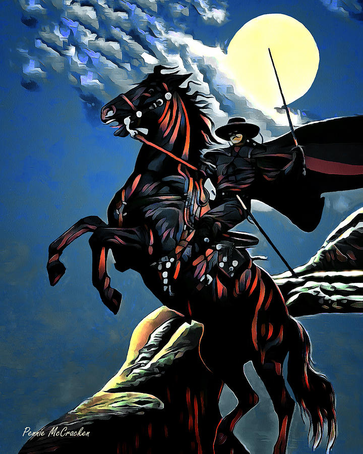 Zorro Digital Art by Pennie McCracken