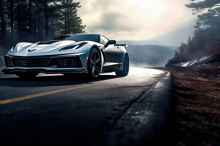 ZR1 - Ghost of the Highway Digital Art by Lourry Legarde