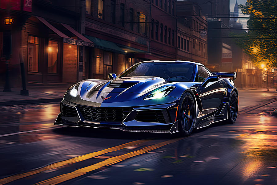 ZR1 - Street King Painting by Lourry Legarde