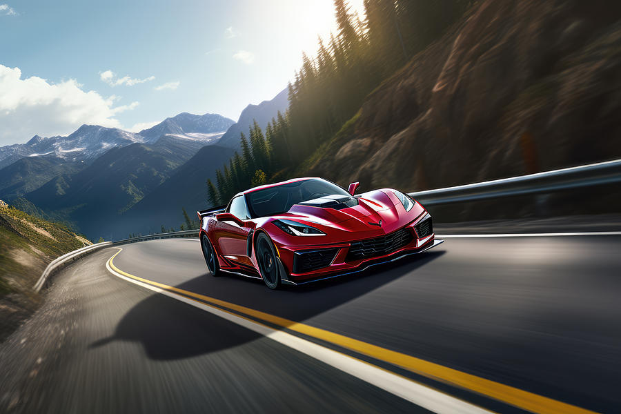 ZR1s Artistic Mountain Adventure Painting by Lourry Legarde