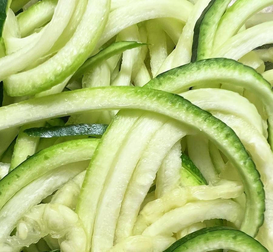 Zucchini Spirals Photograph by Nancy Merkle