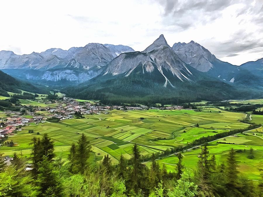 Zugspitze region Digital Art by Ralph Kaehne