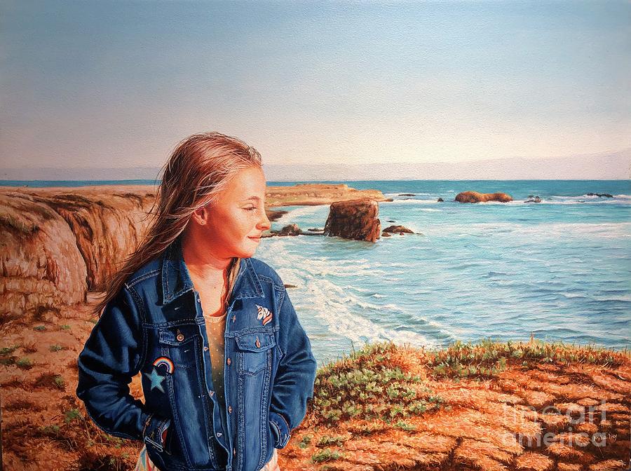 Zuri By The Sea Painting by Mike Ivey