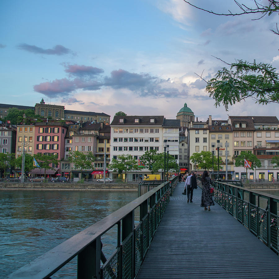 Zurich Pedestrian Bridge Photograph by Matthew DeGrushe