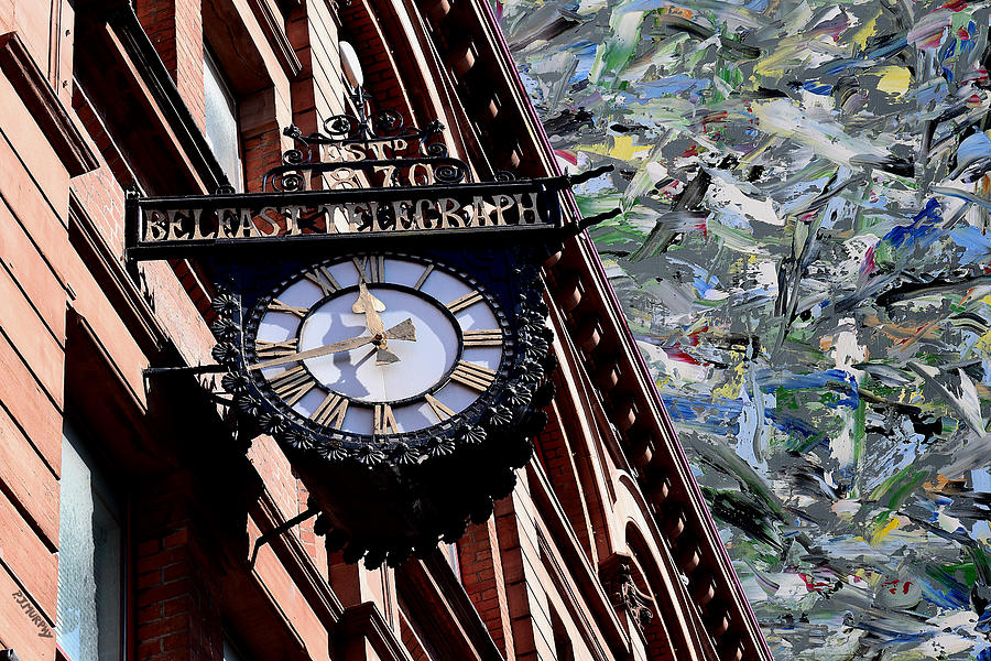 Clock Painting - Belfast Architecture 1 #1 by Patrick J Murphy