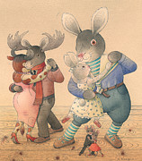  Rabbit Marcus the Great 04 Painting by Kestutis Kasparavicius