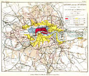 Map Of London, 1881 #0006486 Painting by Granger Map Of London, 1881 #0006486 Painting by Granger