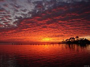 0205 Awesome Sunset Colors on Santa Rosa Sound Photograph by Jeff at JSJ Photography