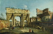 A View Of The Arch Of Constantine #1 Painting by Apollonio Facchinetti