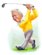 Arnie Drawing by Harry West