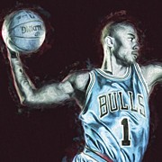 #chicagobulls #chicago #bulls #rose #1 Photograph by David Haskett II