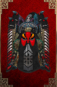 Chinese Masks - Large Masks Series - The Red Face #1 Photograph by Serge Averbukh