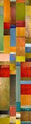 Color Panels with Green Grass #1 Painting by Michelle Calkins Color Panels with Green Grass #1 Painting by Michelle Calkins