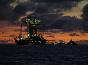Drill Rig at Dusk Photograph by Charles and Melisa Morrison