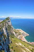 Gibraltar aerial view #1 Pyrography by Benny Marty Gibraltar aerial view #1 Pyrography by Benny Marty