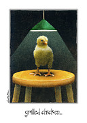 Grilled Chicken... #2 Painting by Will Bullas